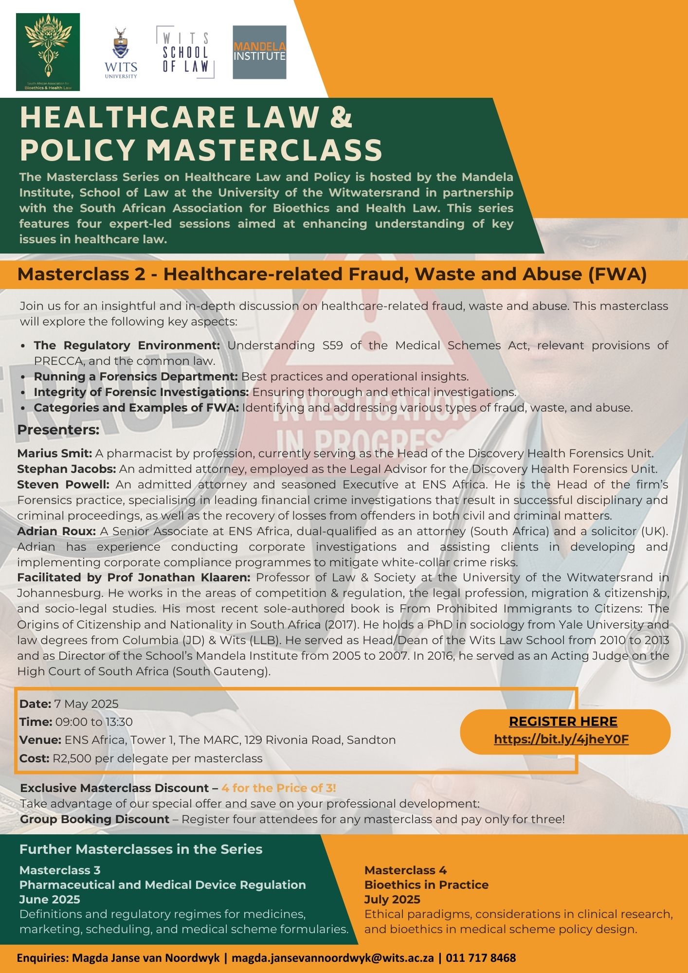 Healthcare Law and Policy masterclass